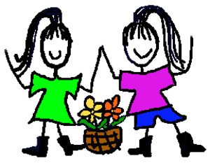 Twin Girls Garden